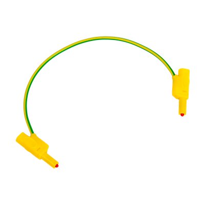 Biztonsági összekötő kábel, sárga/zöld, 25 cm
