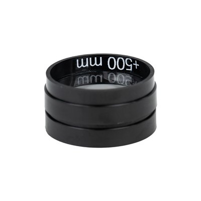 Objektív, optikai üveg (K9), D50 mm, FL +500 mm