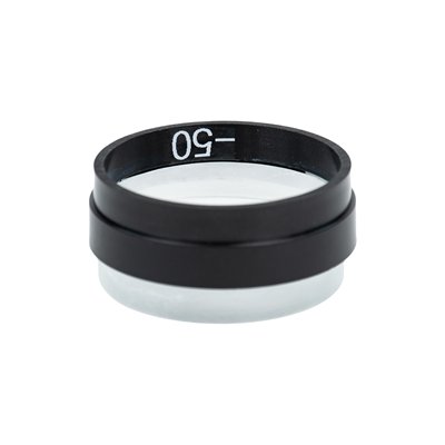 Objektív, optikai üveg (K9), D50 mm, FL -50 mm