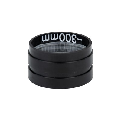 Objektív, optikai üveg (K9), D50 mm, FL -300 mm